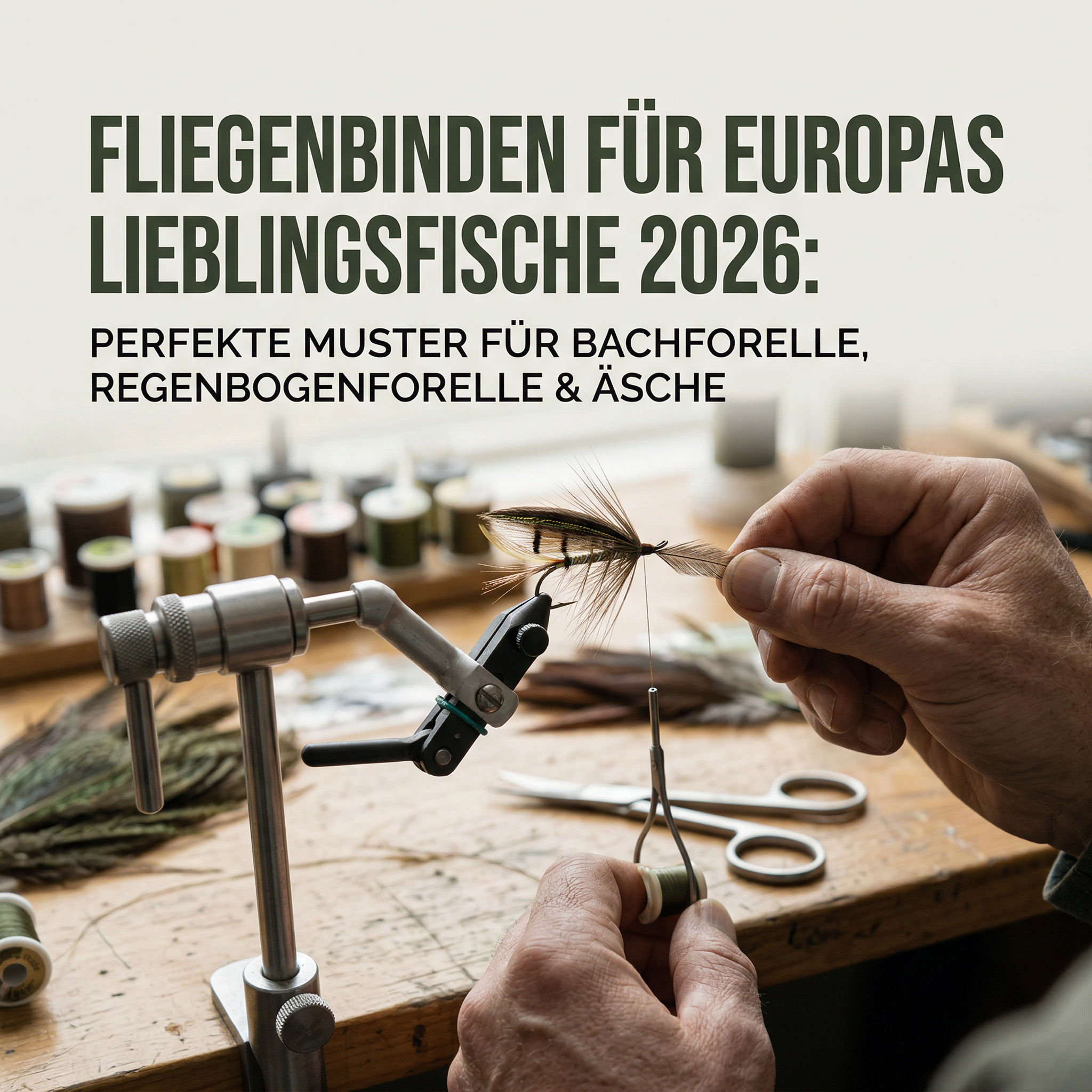 Fliegenbinden für Europas Lieblingsfische 2026: Perfekte Muster für Bachforelle, Regenbogenforelle & Äsche