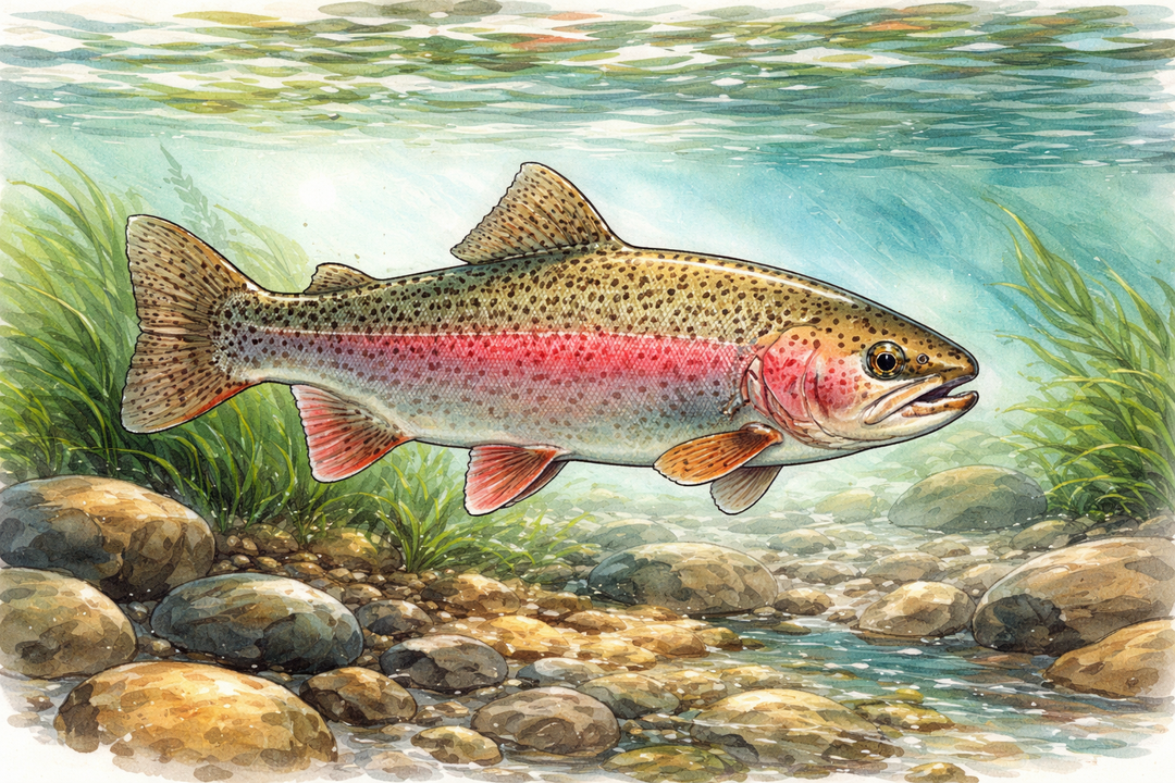 🌈 Regenbogenforelle – Verhalten, Standplätze & die besten Fliegen