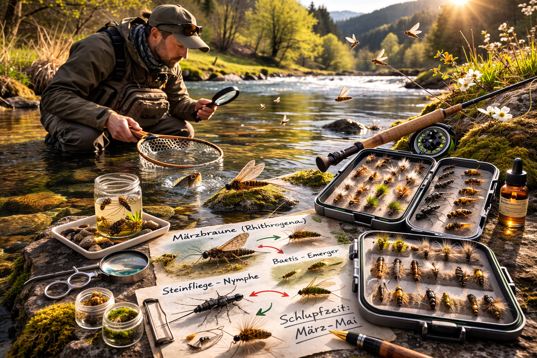 Match the Hatch im Frühling: Welche Insekten schlüpfen – und wie Sie die perfekten Imitationen binden
