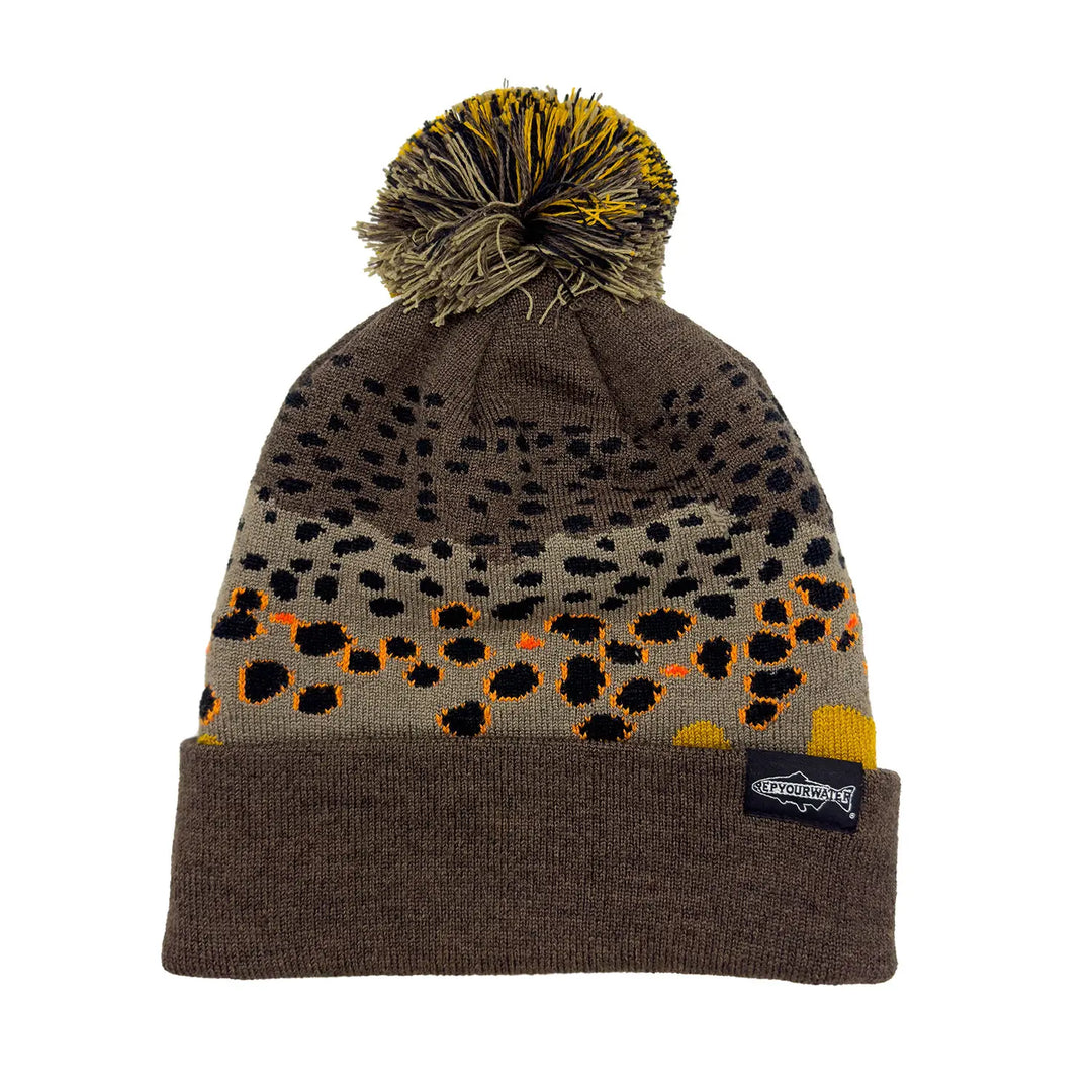 RepYourWater Bommelmütze – Brown Trout Skin – Ansicht 1