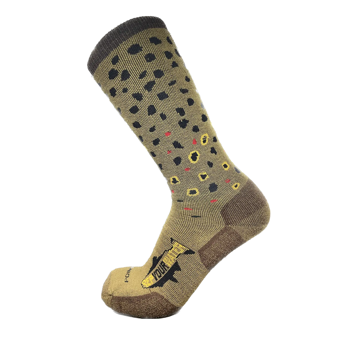 RepYourWater Merino-Socken – Brown Trout – Ansicht 1