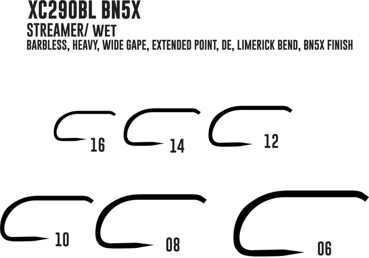 Umpqua X-Series XC290BL – Bindehaken ohne Widerhaken – Ansicht 2