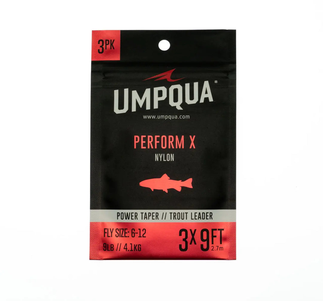 Umpqua Perform X Power Taper Vorfach – 9 ft, 3 Stück