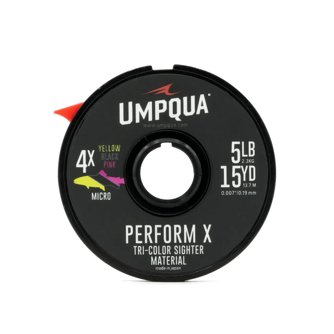 Umpqua Perform X Sighter Three Tone – Beispielabbildung einer Stärke und Farbfolge