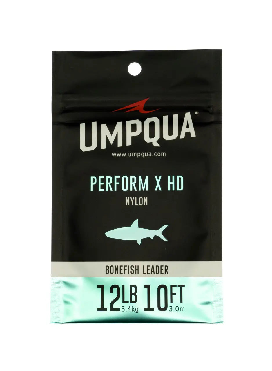 Umpqua Perform X HD Bonefish Vorfach – 12 ft – beispielhafte Herstellerverpackung, Längenhinweis in der Beschreibung beachten
