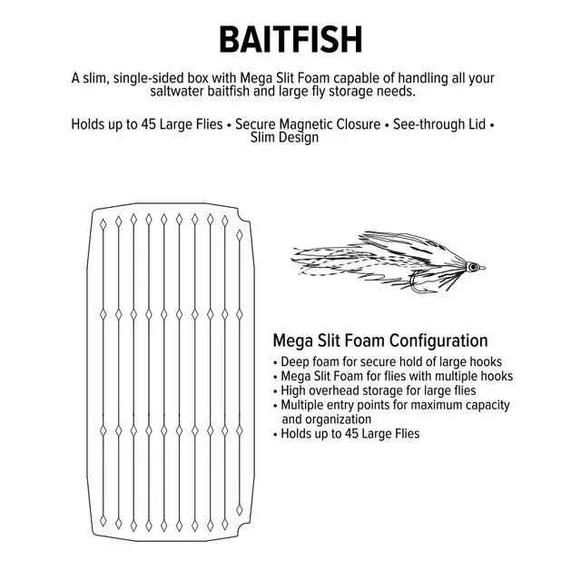 Umpqua UPG Foam Salt Baitfish Large Aqua – Fliegenbox – Ansicht 3