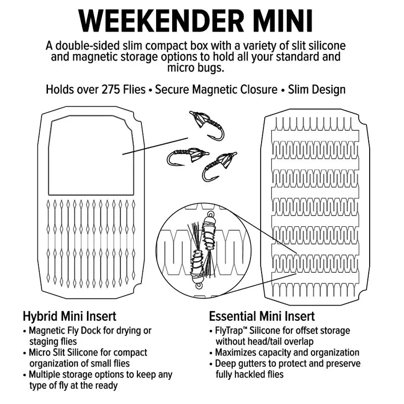 Umpqua UPG Weekender Silicone &amp; Foam – Fliegenbox – Ansicht 14