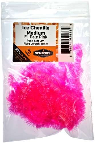 Ice Chenille 12mm Large Fl Pale Pink