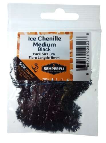 Ice Chenille 15mm Large Black
