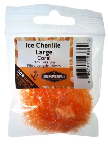 Ice Chenille 15mm Large Coral
