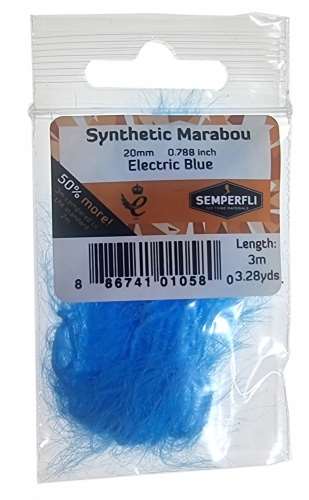 Synthetic Marabou 20mm Electric Blue