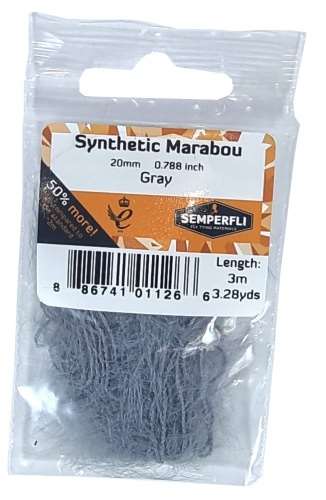 Synthetic Marabou 20mm Gray