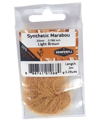 Synthetic Marabou 20mm Light Brown