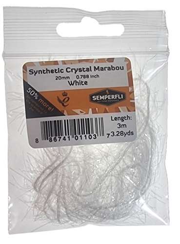 Synthetic Crystal Marabou 20mm White