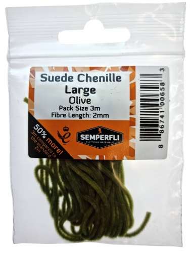 Suede Chenille 2mm Large Olive