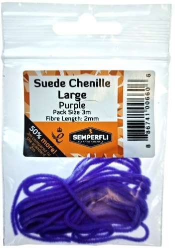 Suede Chenille 2mm Large Purple