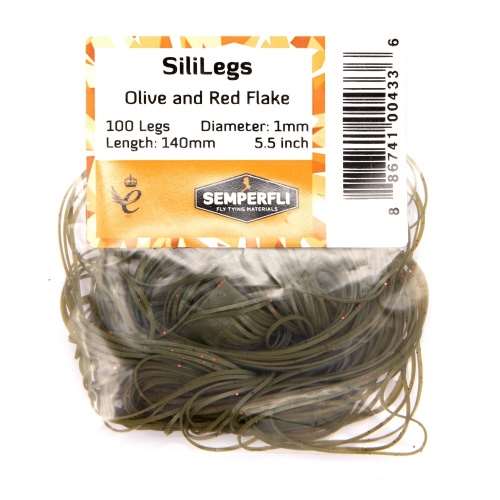 SiliLegs Olive & Red Flake