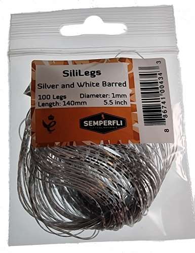 SiliLegs Silver & White Barred