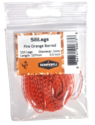 SiliLegs Fire Orange Barred