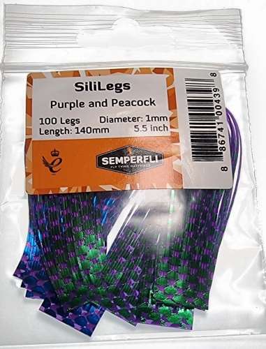 SiliLegs Purple & Peacock Green