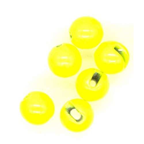 Tungsten Slotted Beads 2.8mm (7/64 inch) Fl Yellow