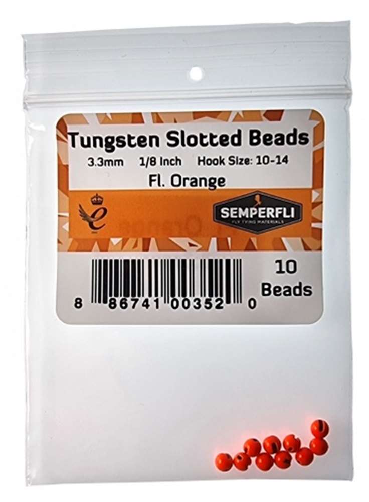 Semperfli Tungsten Slotted Beads 3.3mm (1/8inch)