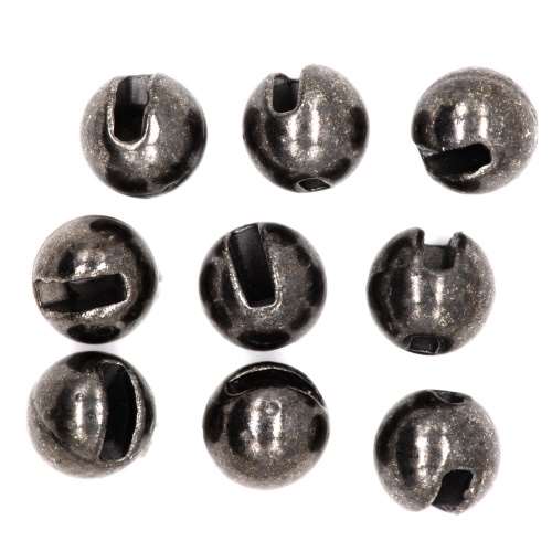 Tungsten Slotted Beads 4.6mm (3/16 inch) Black Nickel
