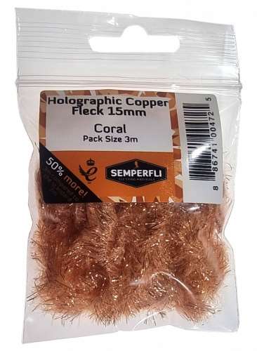 Copper Tinsel Fleck 15mm Large Coral