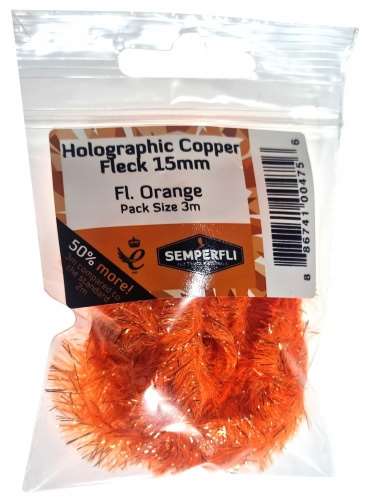 Copper Tinsel Fleck 15mm Large Fl Orange