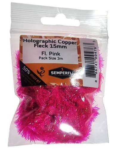 Copper Tinsel Fleck 15mm Large Fl Pink