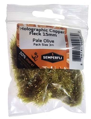 Copper Tinsel Fleck 15mm Large Pale Olive