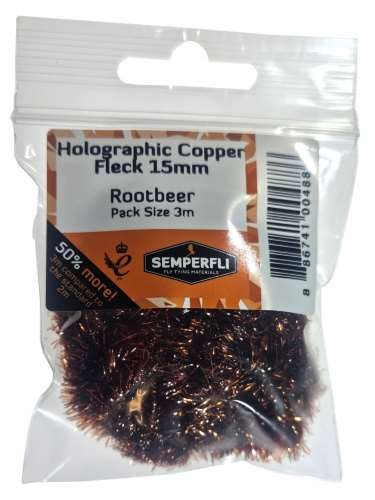 Copper Tinsel Fleck 15mm Large Rootbeer