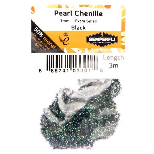 Pearl Chenille 1mm Black