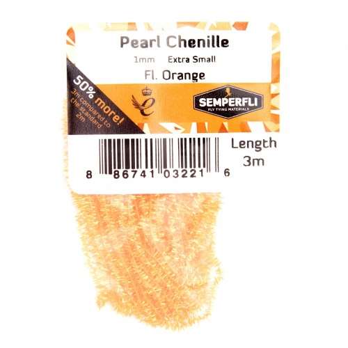 Pearl Chenille 1mm Fl Orange