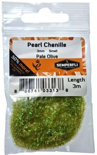 Pearl Chenille 3mm Pale Olive