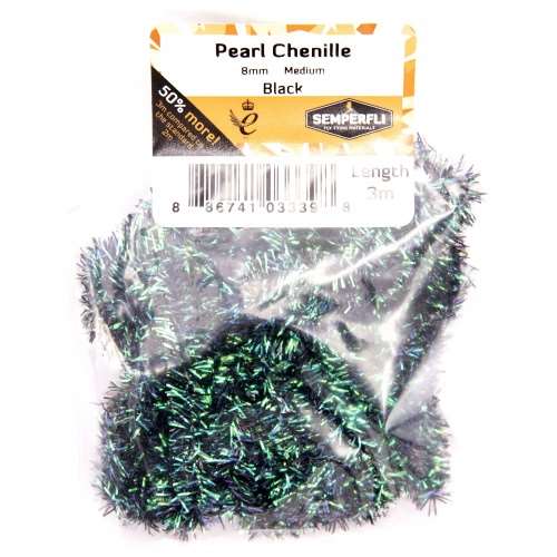Pearl Chenille 8mm Medium Black