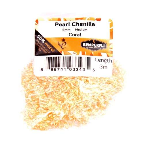 Pearl Chenille 8mm Medium Coral