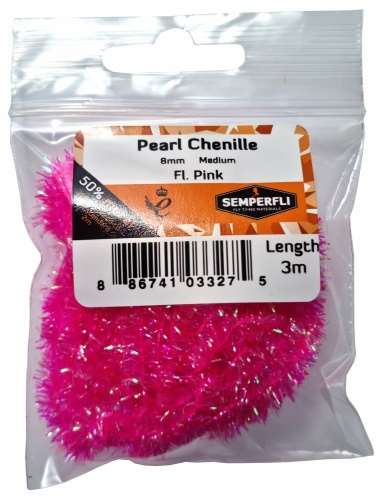 Pearl Chenille 8mm Medium Fl Pink
