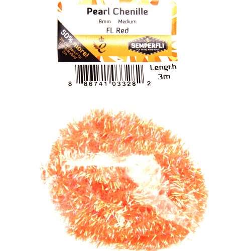 Pearl Chenille 8mm Medium Fl Red