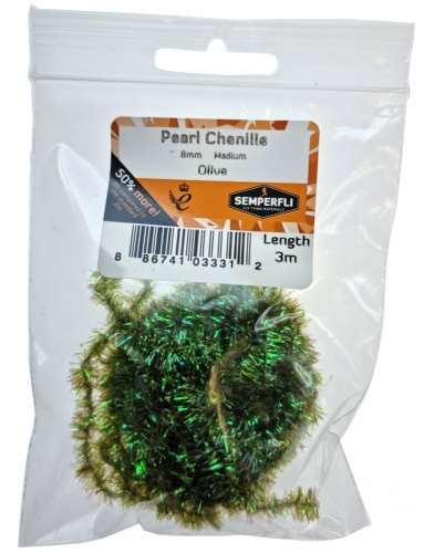 Pearl Chenille 8mm Medium Olive