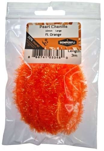 Pearl Chenille 10mm Fl Orange