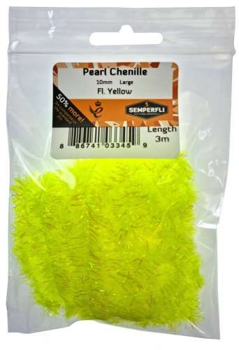 Pearl Chenille 10mm Fl Yellow
