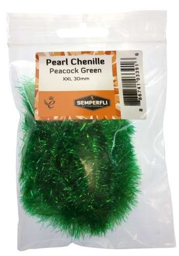 Pearl Chenille 30mm XXL Peacock Green