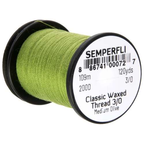 Classic Waxed Thread 3/0 120 Yards Medium Olive