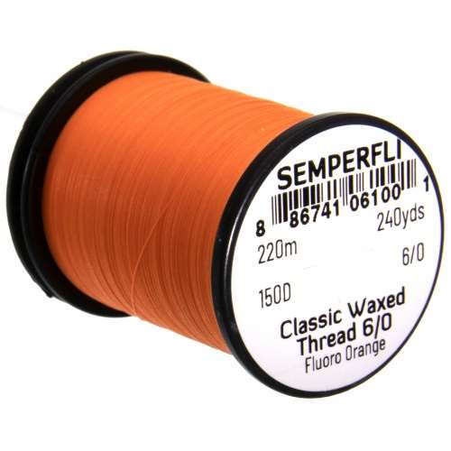 Classic Waxed Thread 6/0 240 Yards Fluoro Orange