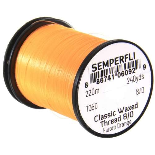 Classic Waxed Thread 8/0 240 Yards Fluoro Orange