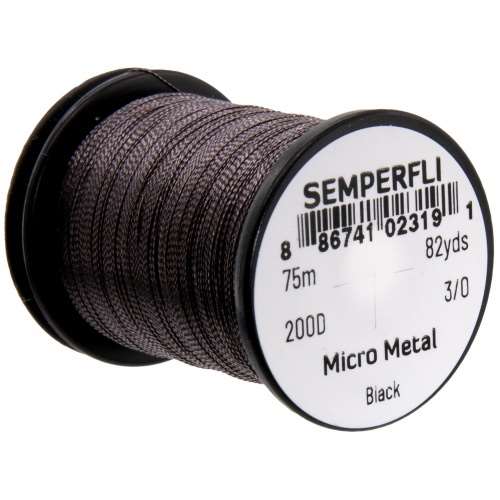 Micro Metal Hybrid Thread, Tinsel & Wire Black